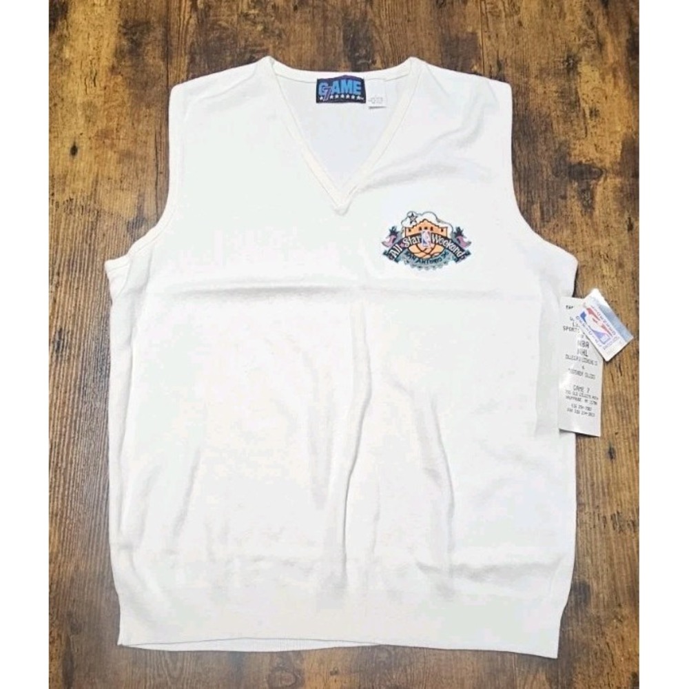 Vintage NWT 1996 NBA All Star Game Weekend San Antonio Vest 90s Men's Large